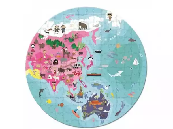 Mapa Świata Dwustronne Puzzle