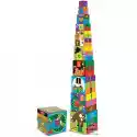 Wieża Piramida Z Kolorowych Pudełek