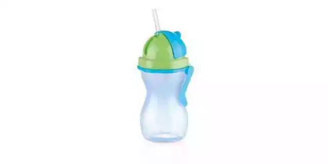 Butelka Dziecięca Ze Słomką Bambini 300 Ml, Zielony, Niebieski T