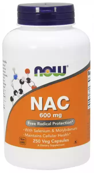 ﻿now Foods - Nac N-Acetyl Cysteina, Selen, Molibden, 600Mcg, 250