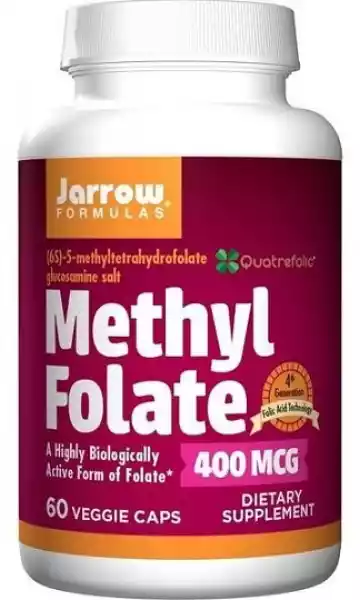 Jarrow Formulas - Methyl Folate, Metylowany Kwas Foliowy, 400Mcg