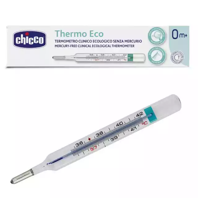 Chicco Thermo Eco 0 M + Termometr Ekologiczny Bez Rtęci