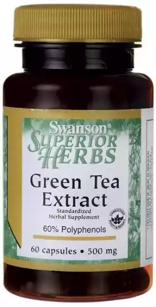 ﻿swanson - Ekstrakt Z Zielonej Herbaty, 500Mg, 60 Kapsułek
