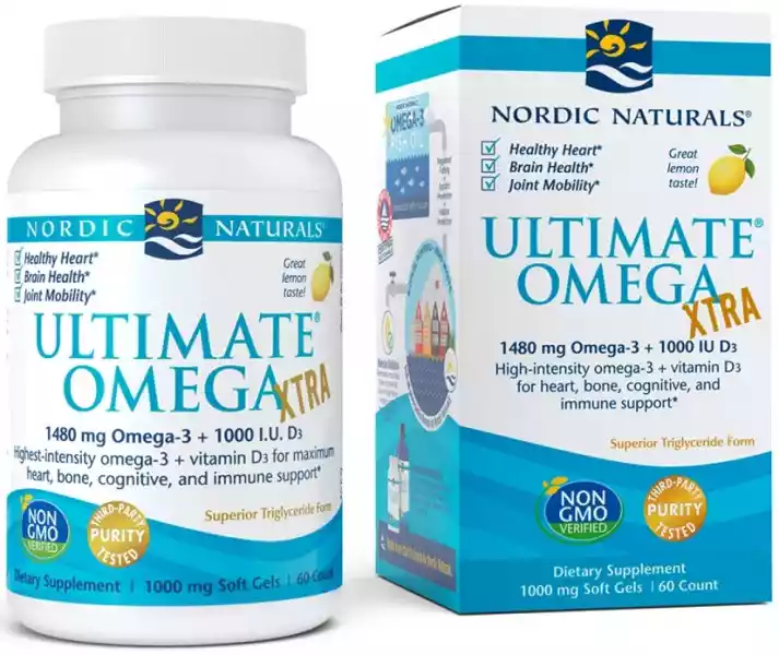 Nordic Naturals - Ultimate Omega Xtra, 1480Mg Omega 3+ Witamina 