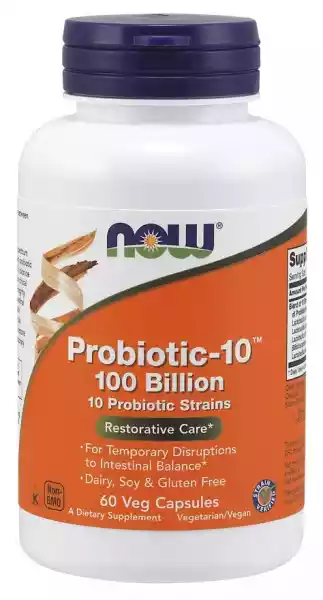 Now Foods - Probiotic-10, 100 Billion, Probiotyk, 60 Vkaps