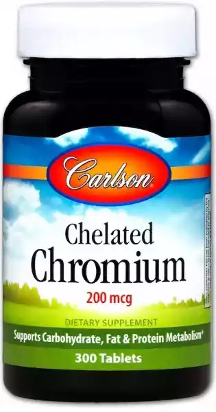 Carlson Labs - Chrom Chelatowany, 200Mcg, 300 Tabletek