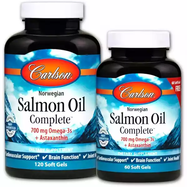 Carlson Labs - Norwegian Salmon Oil Complete, 120 + 60 Kapsułek 