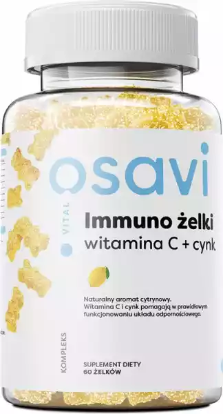 Osavi - Immuno Żelki Witamina C + Cynk, Cytryna, 60 Żelek 