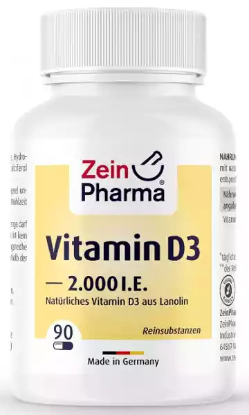 Zein Pharma - Witamina D3, 2000Iu, 90 Kapsułek