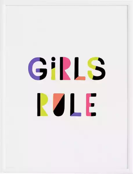 Plakat Girls Rule 50 X 70 Cm